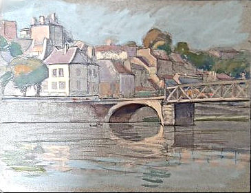 Pontoise  le Pont sur l'Oise avant guerre