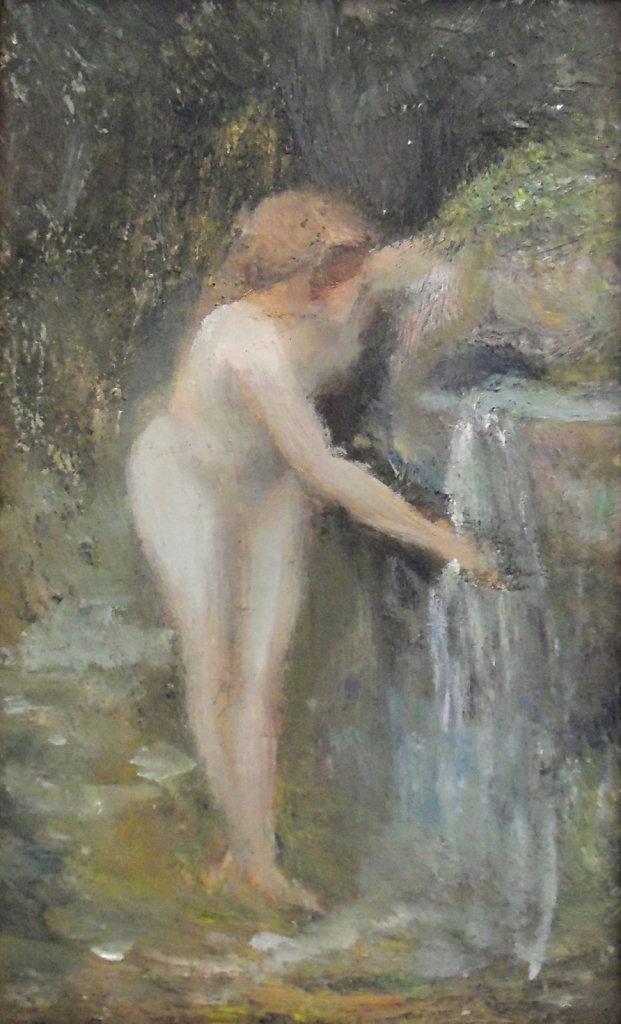 nu à la fontaine 