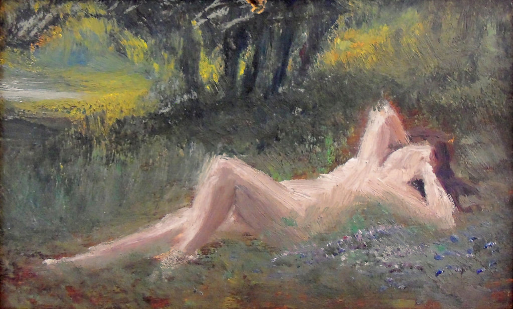 Baigneuse allongée