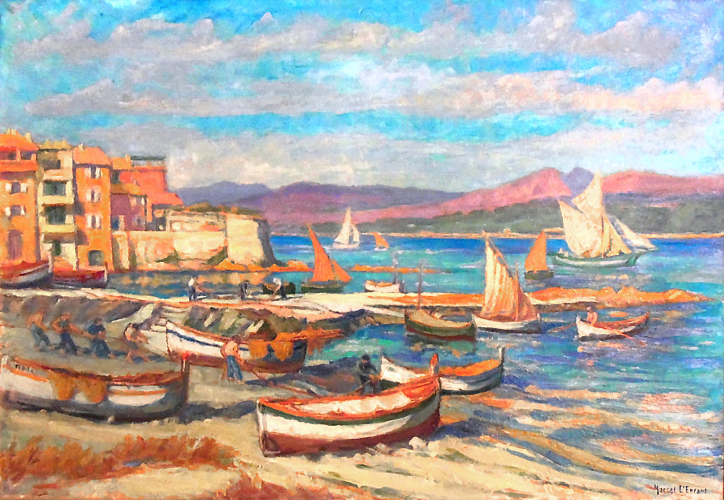 Saint Tropez, Le retour de pêche vers 1935